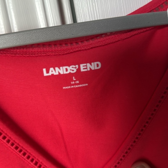 Lands' End Women's Coral Sleeveless Top - Picture 4 of 5